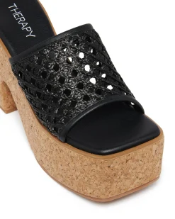 Clearance Therapy Shoes Delirium Raffia *FINAL SALE* Black