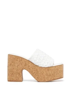Online Therapy Shoes Delirium Platform Heel Raffia White