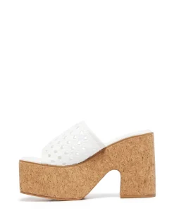 Online Therapy Shoes Delirium Platform Heel Raffia White