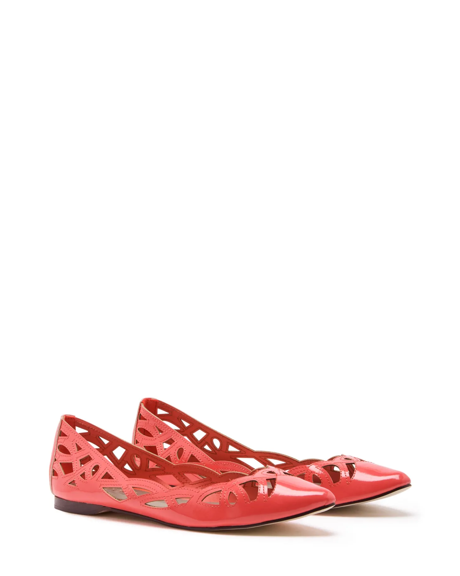 Hot Therapy Shoes Edenn Ballet Flat Patent Coral