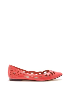 Hot Therapy Shoes Edenn Ballet Flat Patent Coral