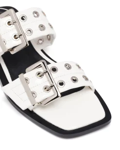 Clearance Therapy Shoes Ego Flat Sandal Patent White