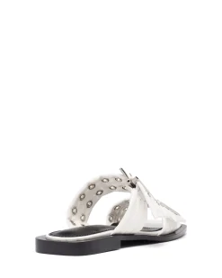 Clearance Therapy Shoes Ego Flat Sandal Patent White