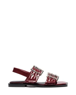Best Therapy Shoes Elemental Slingback Flat Sandal Patent Cherry