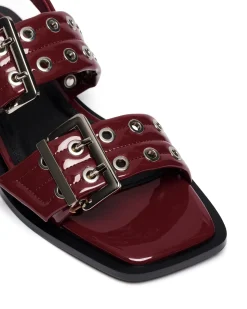 Best Therapy Shoes Elemental Slingback Flat Sandal Patent Cherry