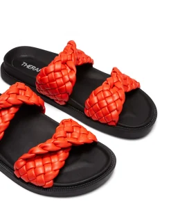 Outlet Therapy Shoes Evil Flat Sandal Tangerine Orange