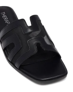 Best Therapy Shoes Gaze Flat Sandal Mesh Black