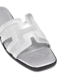 Fashion Therapy Shoes Gaze Flat Sandal Mesh Silver