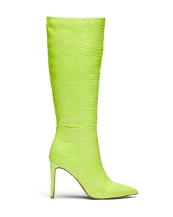 Fashion Therapy Shoes Icon Tall Boot Citrus Croc GreenYellow