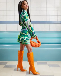 Clearance Therapy Shoes Icon Tall Boot Tangerine Croc Orange