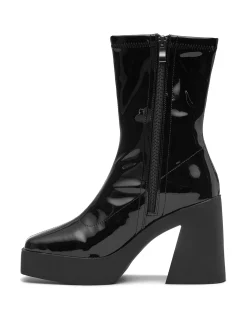 New Therapy Shoes Jagger Boot Patent Black