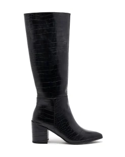 Discount Therapy Shoes Julia Tall Boot Black Croc blackcroc