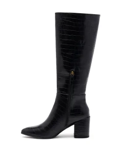 Discount Therapy Shoes Julia Tall Boot Black Croc blackcroc