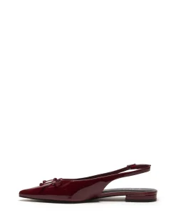 Clearance Therapy Shoes Lavin Slingback Ballet Flat Patent Cherry