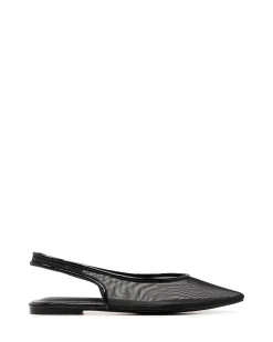 Clearance Therapy Shoes Lazer Slingback Ballet Flat Patent Black