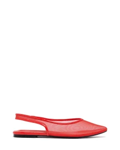 Best Therapy Shoes Lazer Slingback Ballet Flat Patent Red