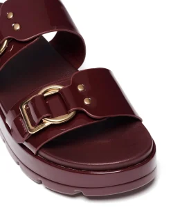 Hot Therapy Shoes Litmus Flatform Sandals Patent Cherry