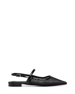 Fashion Therapy Shoes Lourdes Pointed Flat Mesh Black
