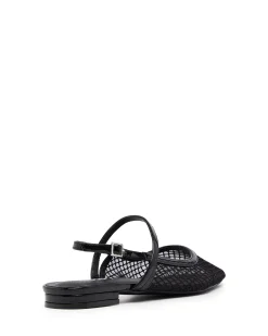 Fashion Therapy Shoes Lourdes Pointed Flat Mesh Black