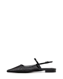 Fashion Therapy Shoes Lourdes Pointed Flat Mesh Black