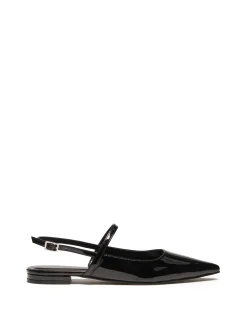 New Therapy Shoes Lourdes Pointed Flat Patent Black