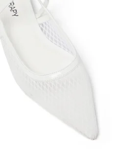 New Therapy Shoes Lourdes Pointed Flat Mesh White
