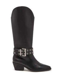 Clearance Therapy Shoes Maiden Tall Boot Textured Black