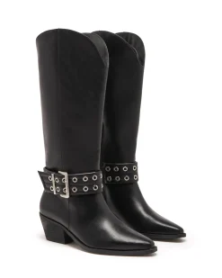 Clearance Therapy Shoes Maiden Tall Boot Textured Black