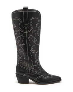 Hot Therapy Shoes Malvin Western Boot Smooth Black