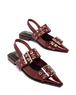 Hot Therapy Shoes Matilda Pointed Flat Patent Cherry