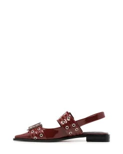 Hot Therapy Shoes Matilda Pointed Flat Patent Cherry
