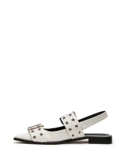 Hot Therapy Shoes Matilda Pointed Flat Patent White
