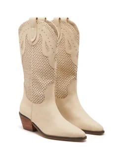 Hot Therapy Shoes Maxine Cowboy Boot Nubuck Shell