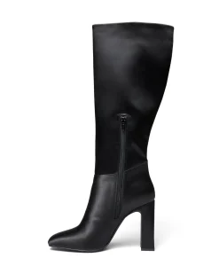 New Therapy Shoes Muse Tall Boot Satin Black