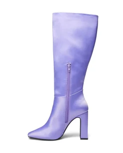 Online Therapy Shoes Muse Tall Boot Satin Lilac
