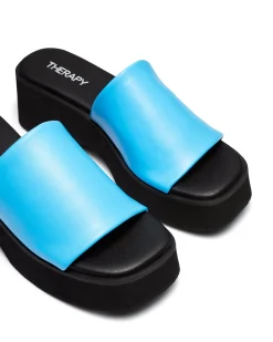 Clearance Therapy Shoes Naomi Platform Sandal Azure DeepSkyBlue