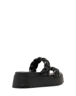Outlet Therapy Shoes Paradise Flatform Sandal Smooth Black