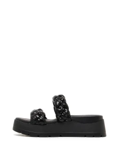 Outlet Therapy Shoes Paradise Flatform Sandal Smooth Black