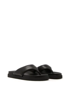 Hot Therapy Shoes Radar Thong Sandal Smooth Black