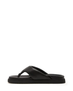 Hot Therapy Shoes Radar Thong Sandal Smooth Black