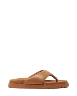 Clearance Therapy Shoes Radar Thong Sandal Smooth Caramel