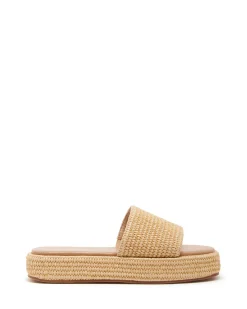 Fashion Therapy Shoes Retro Flatform Sandal Raffia Natural