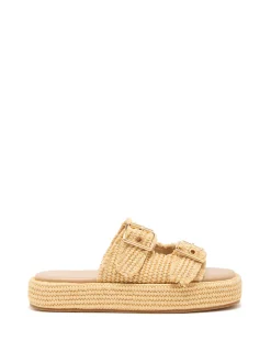 Sale Therapy Shoes Rustic Flatform Sandal Raffia Natural
