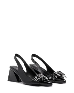 Hot Therapy Shoes Slay Slingback Pump Patent Black