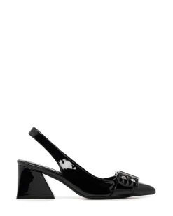 Hot Therapy Shoes Slay Slingback Pump Patent Black
