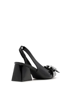 Hot Therapy Shoes Slay Slingback Pump Patent Black