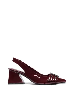 Discount Therapy Shoes Slay Slingback Pump Patent Cherry
