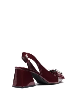 Discount Therapy Shoes Slay Slingback Pump Patent Cherry