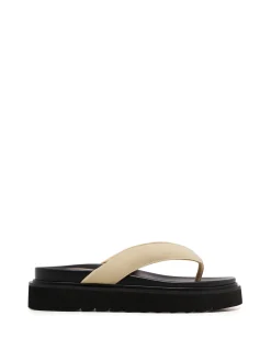 New Therapy Shoes Vacay Thong Sandal Lycra Bone