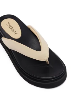 New Therapy Shoes Vacay Thong Sandal Lycra Bone